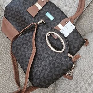 Chic Black and Brown Shoulder Bag